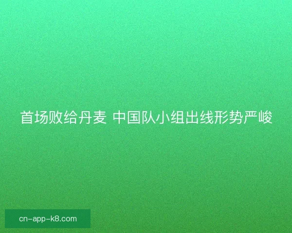 首场败给丹麦 中国队小组出线形势严峻